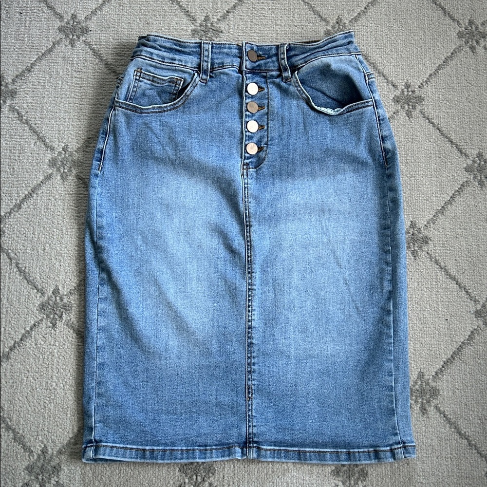 Classic Blue Denim Mini Skirt